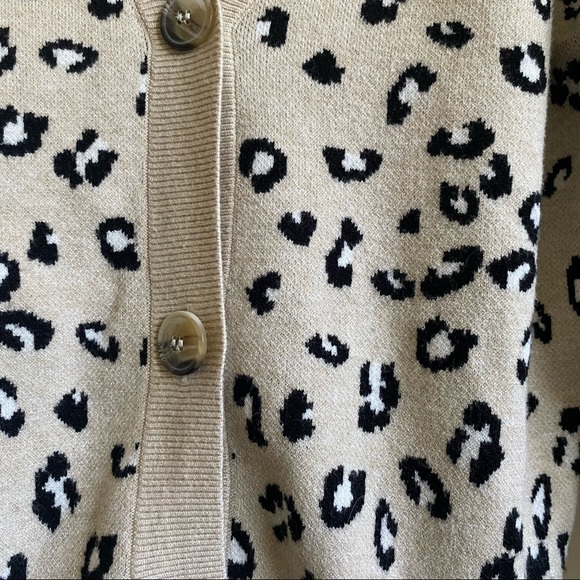 Dynamite Leopard Knit Button Down Cardigan - Picture 3 of 5